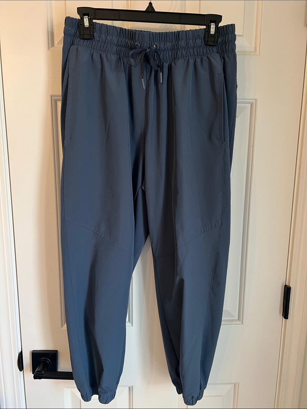 Layer 8 Wimens Casual Drawstring Jogger Pants - Slate Blue- Large